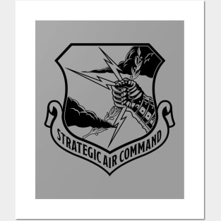 Strategic Air Command Crest Single Color Black Posters and Art